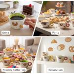 DIF DECO Christmas Mugs 11.8 OZ Ceramic Cute Donut Shape Coffee Mug with Handle Unique Holiday Hot Cocoa Cup Perfect for Tea & Coffee Lovers, Gifts for Family or Children, Dishwasher Safe(350ml)