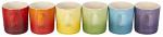 Le Creuset Stoneware Set of 6 London Mugs, 12 oz. Each, Multi-Color