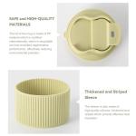 TaoTaojarvie Ceramic Travel Coffee Mug with Polypropylene Lid and Insulated Sleeve, 16 oz, Portable Coffee Cup for Car Cup Holder, Transmutation Glaze Microwave and Dishwasher Safe(Light Green)