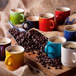 Le Creuset Stoneware Set of 6 London Mugs, 12 oz. Each, Multi-Color