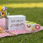 DIF DECO Christmas Mugs 11.8 OZ Ceramic Cute Donut Shape Coffee Mug with Handle Unique Holiday Hot Cocoa Cup Perfect for Tea & Coffee Lovers, Gifts for Family or Children, Dishwasher Safe(350ml)