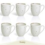 Esfour Ceramics Coffee Mugs Set Of 6, 14 Oz Large Handle Heavy Duty Cups - Microwave Dishwasher Safe - Latte, Cappuccino, Tea, Cocoa, Mocha - Men, Women, Home Office Daily Use, Classic Assorted Colors