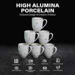 Esfour Ceramics Coffee Mugs Set Of 6, 14 Oz Large Handle Heavy Duty Cups - Microwave Dishwasher Safe - Latte, Cappuccino, Tea, Cocoa, Mocha - Men, Women, Home Office Daily Use, Classic Assorted Colors