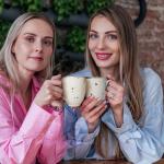 Esfour Ceramics Coffee Mugs Set Of 6, 14 Oz Large Handle Heavy Duty Cups - Microwave Dishwasher Safe - Latte, Cappuccino, Tea, Cocoa, Mocha - Men, Women, Home Office Daily Use, Classic Assorted Colors