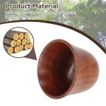 8pcs Japanese Tea Cups - Wooden, Heat Insulating, 75ml Natural Wood