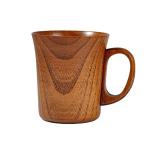TEAMWILL 2PCS Wooden Cup Wood Coffee Tea Beer Juice Milk Water Mug Primitive Handmade Natural