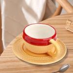 parknshop Anime Novelty Coffee Mugs Merch,Straw Hat Coffee Mug Tumbler with Plate,Ceramic Tea Milk coffee Cup Office Cup Gifts for Halloween,Christmas,Birthday, Anniversary