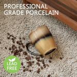 Bosmarlin Ceramic Coffee Mug Set of 4, 17 Oz, 4 Colors to Choose, Tea Cups, Dishwasher and Microwave Safe, Reactive Glaze (Walnut)