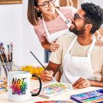 YHRJWN Not Paint Water Artist Gifts Coffee Mug, Funny Art Teacher Gifts for Professor, Educator Appreciation, Retirement, Teachers' Day Birthday Christmas Teacher Mug Gift,11Oz