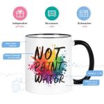 YHRJWN Not Paint Water Artist Gifts Coffee Mug, Funny Art Teacher Gifts for Professor, Educator Appreciation, Retirement, Teachers' Day Birthday Christmas Teacher Mug Gift,11Oz