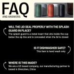 Fellow 12 oz Carter Move Travel Mug - Vacuum-Insulated Stainless Steel Travel Coffee Mug - Coffee Tumbler with Ceramic Interior and Splash Guard - Stone Blue