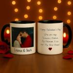 Elosh Customized Photo Mug with Personalized Text Upload Your Image with Different Designs (Black)