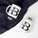 SIUNY Personalized B Gifts Coffee Mugs - Novelty Monogrammed Gift Tea Cup for Women, Birthday Christmas Gift for Her Wife Mother Day Grandma Girlfriend Friend Friendship, Bride Bridesmaid (B)