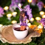 Pacific Giftware 6.7" Tall Lavender Tea Fairy in Whimsical Teacup Garden Sculpture by Amy Brown