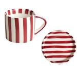 CACXKEP 8 Oz Ceramic Coffee Mug Espresso Cups with Saucer Mug And Saucer Set Cup And Saucer Coffee Cups with Saucers Coffee Cups And Saucers,Red