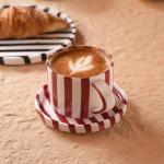 CACXKEP 8 Oz Ceramic Coffee Mug Espresso Cups with Saucer Mug And Saucer Set Cup And Saucer Coffee Cups with Saucers Coffee Cups And Saucers,Red