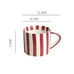 CACXKEP 8 Oz Ceramic Coffee Mug Espresso Cups with Saucer Mug And Saucer Set Cup And Saucer Coffee Cups with Saucers Coffee Cups And Saucers,Red