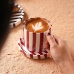 CACXKEP 8 Oz Ceramic Coffee Mug Espresso Cups with Saucer Mug And Saucer Set Cup And Saucer Coffee Cups with Saucers Coffee Cups And Saucers,Red