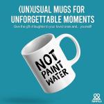 Panvola Not Paint Water Artist Gifts Painter Dad Mom Boyfriend Girlfriend Husband Wife Art Teacher Appreciation Gifts Work Colleague Ceramic Mug (White, 11 oz)