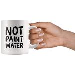 Panvola Not Paint Water Artist Gifts Painter Dad Mom Boyfriend Girlfriend Husband Wife Art Teacher Appreciation Gifts Work Colleague Ceramic Mug (White, 11 oz)