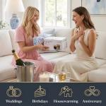 Roran Double Wall Glass Coffee Mugs, Clear Borosilicate Glass with Handle, 14.2oz, 2 Piece Set, High-Heat Resistant