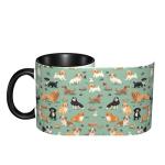 opshksog Dog Coffee Mug 11oz Ceramic Tea Cup With Handle Funny Porcelain Mugs for Women Dishwasher Microwave Safe