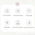 SHUWEICAO-Glass Tea Cup with Infuser and Lid, 17oz/500ml Hand-blown Borosilicate Glass Tea Mugs for Loose Leaf Tea. Gifts for Men(Classic)