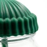 Krewchton Glass Bear Cup,Bear Cup with Straw, 500ml Reusable Bear Glass Tumbler with Lid for Iced Coffee, Milk Tea, and Cocktails, Dishwasher Safe(Green)