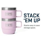 YETI Rambler 6 oz Stackable Mug, Stainless Steel, Vacuum Insulated Espresso/Coffee Mug, 2 Pack, Cherry Blossom