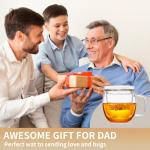 DOPUDO Glass Tea Cup with Infuser and Lid, 17oz/500ml Large Borosilicate Teacup for Loose Leaf Tea, Blooming Tea