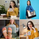 Aliceset 10 Pcs Administrative Assistant Appreciation Gifts Set Include Coffee Mug Candle Canvas Tote Cosmetic Bag Bracelet Badge Holder Socks Notebook Ballpoint Pen Gift Card for Secretary Women