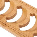 AKOAK 1 Pack Eco-Friendly Natural Bamboo Tea Cup Storage Drain Rack, Portable Foldable Cup Holder, Kung Fu Tea Set and Tea Ceremony Accessories