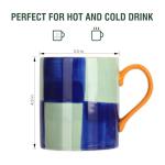 Koja 16 oz Premium Hand Painted Porcelain Ceramic Mug Set, Large Coffee & Tea Mugs, Elegant Decorative Durable Stoneware Microwave Safe Drinkware for Home Kitchen, Great Coffee Lovers Gift, 4-Pack
