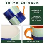 Koja 16 oz Premium Hand Painted Porcelain Ceramic Mug Set, Large Coffee & Tea Mugs, Elegant Decorative Durable Stoneware Microwave Safe Drinkware for Home Kitchen, Great Coffee Lovers Gift, 4-Pack