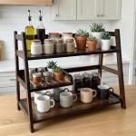 Lnncdsc 3 Tier Bamboo Matcha Station, coffee station organizer Shelf with Drawer for Kitchen Countertop, Tea Bar - Matcha Powder, Tools & Cup Organizer for Matcha Lovers, Home Baristas.