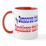 CafePress Democrats Vs. Republicans Mug 11 oz (325 ml) Ceramic Coffee Mug