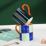 Koja 16 oz Premium Hand Painted Porcelain Ceramic Mug Set, Large Coffee & Tea Mugs, Elegant Decorative Durable Stoneware Microwave Safe Drinkware for Home Kitchen, Great Coffee Lovers Gift, 4-Pack