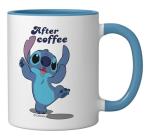 Disney Lilo & Stitch Before Coffee & After Coffee Ceramic Mug, Blue/White