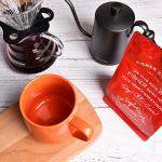 Bosmarlin Glossy Ceramic Coffee Mugs Set of 2, Tea Cup for Office and Home, 18 oz, Suitable for Dishwasher and Microwave(Orange, 2)