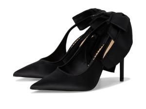 Steve Madden Women's Teacup Pump, Black Satin, 5.5