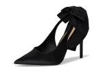 Steve Madden Women's Teacup Pump, Black Satin, 5.5