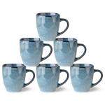 GBHOME Ceramic Coffee Mugs Set of 6, 12oz Stoneware Coffee Mugs Set For Dad Mom Women MEN, Light Weight Coffee Cups for Latte/Tea/Beer/Hot Cocoa, Dishwasher & Microwave Safe
