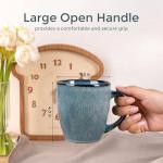 GBHOME Ceramic Coffee Mugs Set of 6, 12oz Stoneware Coffee Mugs Set For Dad Mom Women MEN, Light Weight Coffee Cups for Latte/Tea/Beer/Hot Cocoa, Dishwasher & Microwave Safe