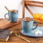 GBHOME Ceramic Coffee Mugs Set of 6, 12oz Stoneware Coffee Mugs Set For Dad Mom Women MEN, Light Weight Coffee Cups for Latte/Tea/Beer/Hot Cocoa, Dishwasher & Microwave Safe