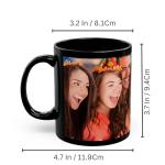 Custom Mug with One Wrap Picture or Text, Personalized Mug, Microwave & Dishwasher Safe Ceramic Mug, 11 Ounces