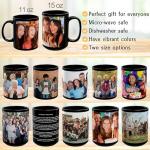 Custom Mug with One Wrap Picture or Text, Personalized Mug, Microwave & Dishwasher Safe Ceramic Mug, 11 Ounces