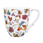 LanHong ﻿14oz Bone China Mug Floral Coffee Mug with Handle Elegant Flower Coffee Tea Cup Christmas Birthday Gifts for Women Men Family Friend