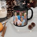 Custom Mug with One Wrap Picture or Text, Personalized Mug, Microwave & Dishwasher Safe Ceramic Mug, 11 Ounces