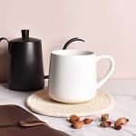 Bosmarlin Large Glossy Ceramic Coffee Mug, White Tea Cup for Office and Home, 18 oz, Suitable for Dishwasher and Microwave, 1 Pack (White)