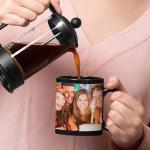 Custom Mug with One Wrap Picture or Text, Personalized Mug, Microwave & Dishwasher Safe Ceramic Mug, 11 Ounces